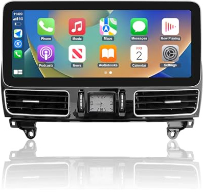 Road Top 12,3 Radio Coche CarPlay para Mercedes Benz ML GL W166 X166 | 2012-2015 con NTG4.5/4.7, Radio de Coche, Pantalla HD Linux, Bisel Ultrafino, CarPlay Inalámbrico, Android Auto, MirrorLink