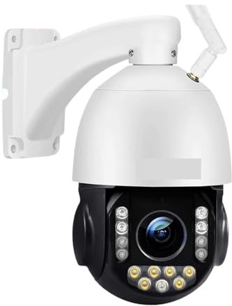 VEKELETE 4K 8MP 30X Zoom WiFi PTZ Camera Outdoor Security PoE IP Camera Human/Vehicle Detect 2.4/5G WiFi Auto Tracking Speed Dome Cameras(U/K,4K Wifi PoE.32G Card)