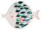 Mikinona assiette en céramique en forme de poisson assiettes assiette apéritive plat en céramique de poisson assiette de service de collation assiette de porcelaine Plaque