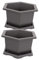 UKCOCO 2 Set Vasi per Piante con Sottovaso Vasi per Bonsai per Piante e Decorazioni da Esterno Design Resistente e Drenaggio Ottimale