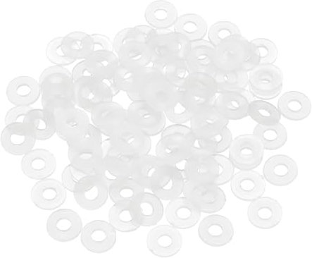 QUARKZMAN 155Pcs Rondelles Plates En Nylon Pour Vis Boulons Réparation De Plomberie De Robinet De Jardin, Blanches