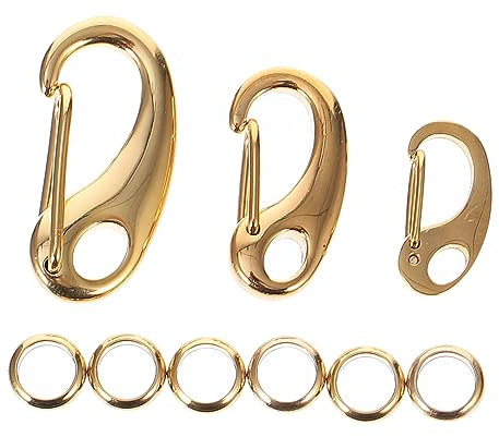 BAZEITFLOW 3 Stück Haustiergeschirrclip Edelstahl Rostfrei Für Hunde Und Katzenhalsband Mit 6 Ringen Glatte Oberfläche Langlebig Für Haustier Id Und Zubehör