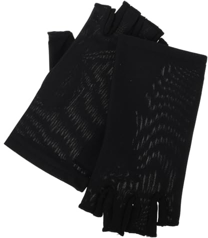 Healeved Uv Schutzhandschuhe Halb Finger Atmungsaktive Gel Nagelhandschuhe Mit Uv Schutz Für Damen Fahr Und Sonnenschutzhandschuhe Für Outdoor Autofahren Maniküre