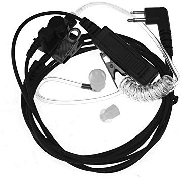 Hensych Pro Covert akustische Rohr Ohrhörer FBI Bodyguard Mikr.Headset für 2-polige Funk Motorola CP040 CP200 XTNi DTR VL50