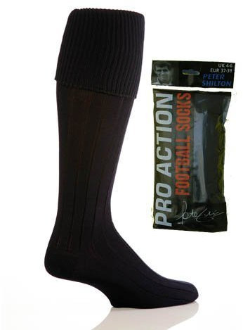 Pro Action Youths Boys Peter Shilton Football Socks - Black - Uk 4-6