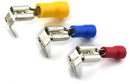 DZS Elec 30pcs A.W.G 12-10 16-14 22-16 Crimp Connector Kit PVC Semi-Insulated Piggy Back Spade Quick Splice Male/Female Wire Terminals