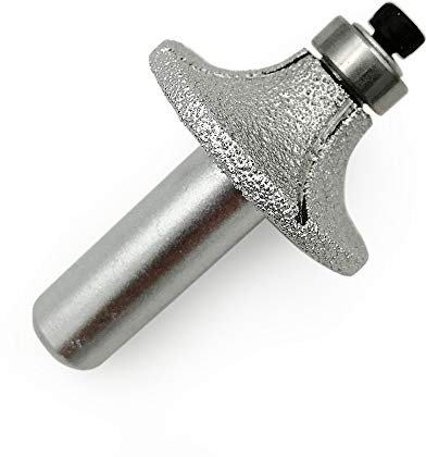 SHDIATOOL 1/2 di pollice Shank Round-Over Router Bits 12MM Raggio Angolo Arrotondamento Bordo Forming Pietra di quarzo di marmo granito