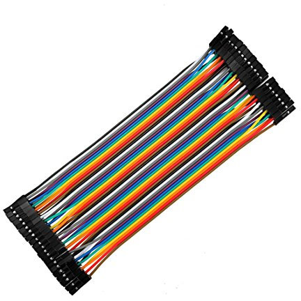sourcing map Female to Female 40Pin Breadboard Jumper Wire 2.54mm Pitch Ribbon Cable 20cm Length