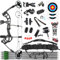 Compoundbogenset Jagdbogen 30-70lbs Einstellbar Sportbogen Erwachsene Compound Bögen Komplett Set 320 FPS für Outdoor Bogen Jagd(Schwarz)