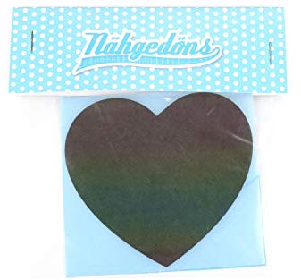 Herz | Reflektierendes Bügelbild | Reflektor | Reflektorfolie zum Aufbügeln | 10 cm Regenbogen