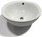 Lavabo Da Appoggio Ceramica Bianco Tondo Lavandino Lavello Arredo 42x42x17,5 Cm
