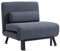 HOMCOM Linen Chair Bed, 3-in-1 Convertible Sleeper Chair with Adjustable Backrest, Pillow, for Living Room, Bedroom, Dark Grey