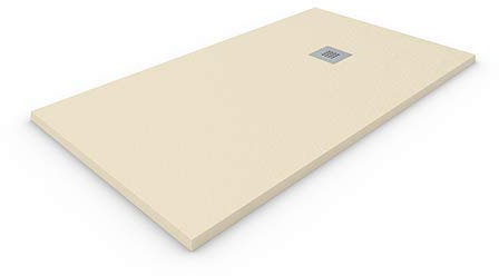 DUCHA-ES Receveur de Douche EXTRAPLAT. Texture Ardoise. Antidérapante C3.100X120CM Beige RAL: 1015