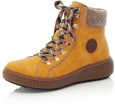 Rieker Damen Ankle Boots Z6633, Frauen Stiefeletten, lose Einlage,gefüttert,Winterstiefeletten,Stiefel,Bootee,Booties,gelb (68),40 EU / 6.5 UK
