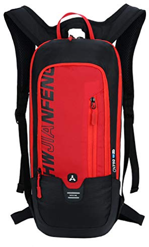 Hebetag Fahrradrucksack Wandern Daypack Mountainbike Rucksack für Herren Damen Reisen Outdoor Sport Motorrad Fahrrad Reiten Wasserdicht Nylon Mehrzweck-Tagesrucksäcke (#07Rot)