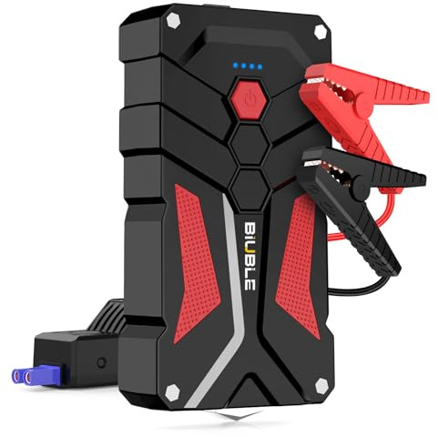 BIUBLE Jump Starter Car Jump Starter Auto Battery Booster Pack 5000A Peak 12V with USB-C Quick Charge,Lithium Jump Box with LED Light(Up to 7.0L Gas or 5.5L Diesel Engine)