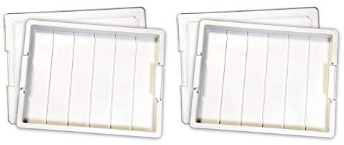 Bead Storage Solutions Elizabeth Ward Plastic Organizer Tray with Clear Snap Shut Lid for Sorting Craft Supplies, Fasteners, Crystals (2 Pack)