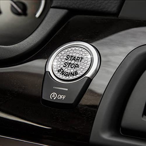 BLINGOOSE für BMW F30 Accessoires Bling Start Stop Knopf Abdeckung Aufkleber Sticker X1 X2 X3 X4 X5 X6 F10 F20 F36 G32 F01 F02 F11 Auto Innenraum Dekoration Zubehör 1 Stücke