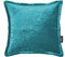 DONE Glam Kissenhülle Aqua 45x45cm glamouröser Samt Handarbeit Metallic-Effekt schick umlaufende Steppnaht weich Reisverschluss 100% Polyester