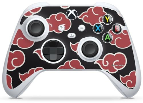 DeinDesign Skin kompatibel mit Microsoft Xbox Series S Controller Folie Sticker Naruto Shippuden Pattern Akatsuki