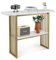 COSTWAY Table Console Marbre à 2 Niveaux Scandinave, Meuble d'Entrée Doré Cadre en Métal, Console Meuble pour Entrée, Salon, Chambre, Doré (Blanc marbre)