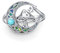 Pilz Ring Sterling Silber Mond Magic Pilz Ringe Sterling Silber Himmlische mystische Pilze Schmuck für Frauen Mädchen