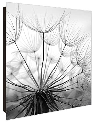 banjado® Großer Schlüsselkasten Glas/Schlüsselbox 30cm x 30cm mit 50 Haken - Motiv Ready for Takeoff/Schlüsselkasten modern für Schlüsselaufbewahrung mit beschreibbarer, magnetischer Glastür