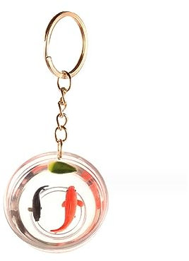 ARFUKA Schlüsselanhänger Glücklicher Fisch Schlüsselbung Autoschlüsselanhänger Metall Schlüsselkette Weihnachten Geburtstag Geschenk für Frauen