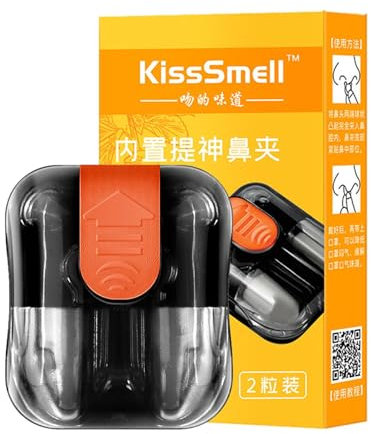 Walopola Aromatherapie-Nasenstift | 2 Stück Nasenklammer-Design, tragbarer Aromatherapie-Stick,Stimulierender Duft, freihändige Energiedampf-Naseninhalator sorgt für EIN kühlendes Gefühl und steigert