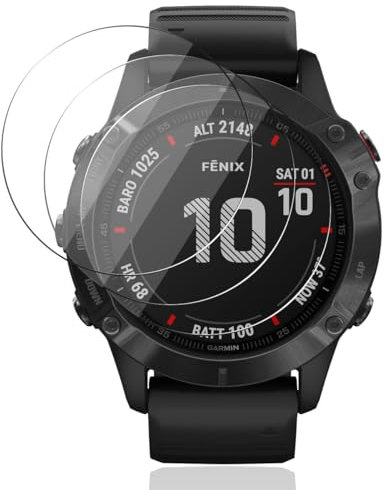 Teenrpov Schutzfolie für Garmin fenix 6 X Pro Panzer Schutz Glas [3 Stück], 9H /HD Displayschutzfolie für Garmin fenix 6 X Pro Panzerfolie Anti-Kratzer für Garmin fenix 6 X Pro Displayschutz