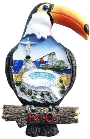 3D Rio de Janeiro Brasilien Kühlschrankmagnet Reise-Souvenir Kühlschrank Magnetaufkleber handbemalt