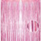 YAAVAAW 2pcs 3.2 x 8.3ft Glitter Pink Tinsel Curtain Foil Fringe Curtain Backdrop Party Streamers Curtain Photo Backdrop Decorations for Birthday School Graduation Hen Girls Party Decorations Pink