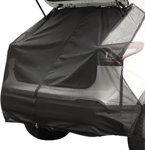 Auto Heckklappe Moskitonetz - Flügeltür Kofferraumabdeckung Sonnenschutz - Belüftung Auto Magnetisch Fliegengitter Vorhänge Mesh Mückennetz Für Camping Angeln Selbstfahrertour (144 * 150cm)