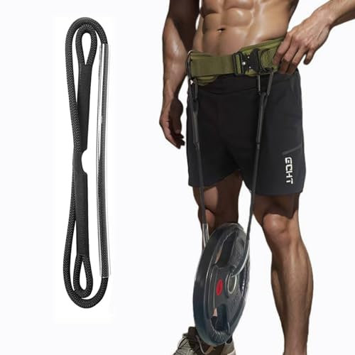 Weight-bearing Rope Made of Climbing Rope Material for weight lifting & Dip Belts, 100CM/39.37INCH length,10MM Diameter Sturdy Safe Lightweight Portable Rope for Pull Up belt and neck harness
