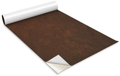 Wallfluent Deko für Möbel Hochwertige Klebefolie Dekofolie Tapete Möbelfolie Für Möbel Tisch Schrank Tür Küchenfronten 100x50cm Selbstklebende Küchenfolie - Imitation von Rost