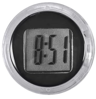 Orologio digitale da moto – Orologio digitale da attaccare | Impermeabile supporto per moto da attaccare al cruscotto | Piccoli orologi antiurto per bici, auto, veicolo