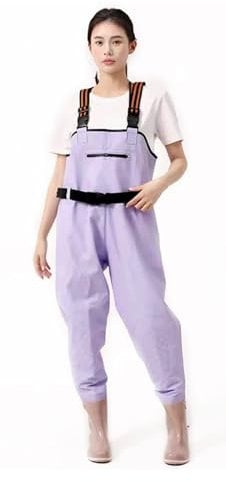 BALAMLB Angelhosen Für Damen,Wathose, Anglerhose,Wathosen Matschhose,Teichhose, Fischteich Anglerhos,Kniepolster,wasserdichte,Atmungsaktive,Strapazierfähige Hosenträger,Für Bauernhöfe A,38