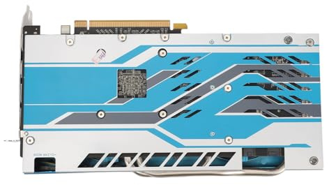 ASHATA RX590 8GB Grafikkarte, GDDR5 256bit Grafikkarte für Gaming PC, 4096x2160 Auflösung GPU Grafikkarte mit Dual Lüfter PCI Express 3.0 X16 HDMI DVI D