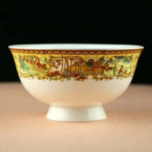 Bol en céramique * Bol à riz en porcelaine de style palais ancien chinois, bol à bouillie, bol à soupe 13 cm 5,1 pouces de haut pied bol en céramique bol à riz en porcelaine de haute qualité vaisselle