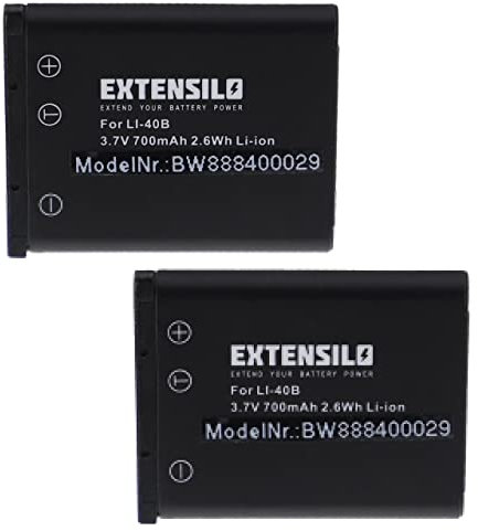 EXTENSILO 2X Akku kompatibel mit Bosch Nyon 2020, BUI275 GPS Fahrradcomputer Radcomputer (700 mAh, 3,7 V, Li-Ion)