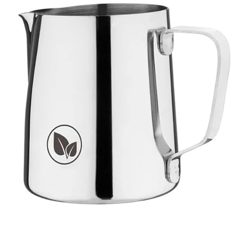 Olympia Vegan Milk Jug Stainless Steel 340ml - Metal Mini Creamer Pitcher for Coffee Art HC608 | Non-drip spout prevents spills during latte art; brilliant mirror finish resists corrosion for busy commercial cafes.