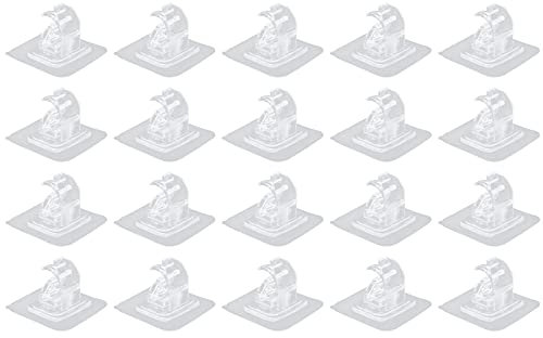 Ganchos con Ventosa, Ganchos para Ducha, 20 Piezas, Gancho para Barra de Toalla sin Costuras, Clip de Fijación para Barra de Cortina, Soporte para Barra de Cortina, Gancho para