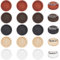 SUNNYCLUE 20 Stück 5 Farben Blanko Brosche Holz Cabochon Rohlinge Bulk 25mm Weiß Schwarz Braune Natur Rund Basic Holztablett Broschenfassungen Mit Edelstahl Sicherheitsnadel Für Schmuckherstellung DIY