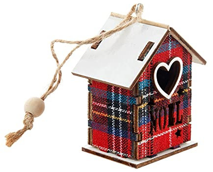 Weihnachten Red House Holzhaus Anhänger Dekoration Weihnachtsbaum Anhänger Übertöpfe Für Zimmerpflanzen Schwarz