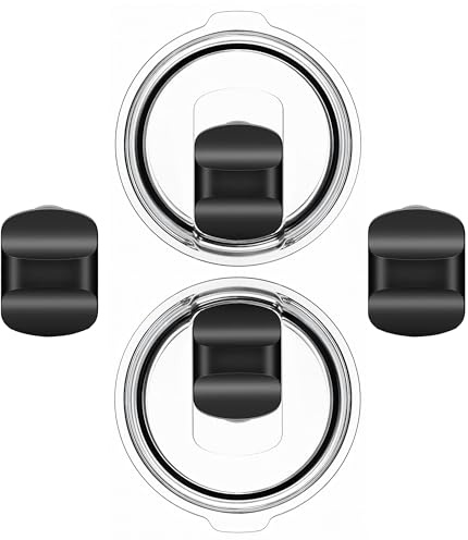 2 Pack 20 oz Tumbler Lid, Bonus 2 Magnetic Slider Switch Spill Proof Tumbler Cover, Replacement Lids Compatible for YETI 20 oz Tumbler, 10/24 oz Mug, 10 oz Lowball And Old Style Rtic, Ozark Trail