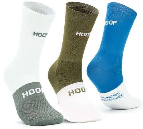 HOOF - Laufsocken Herren & Damen – Ultralight, Gepolstert & Blasenfrei – Atmungsaktive Sportsocken für Marathon, Triathlon & Wettkampf - Elite Pro
