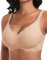 Cavotor Non Wired Bras for Women Seamless Support Wireless Bra for Large Breasts Comfort Soft Bras Ladies T Shirt Bralettes with Extra Extender (Beige,L)