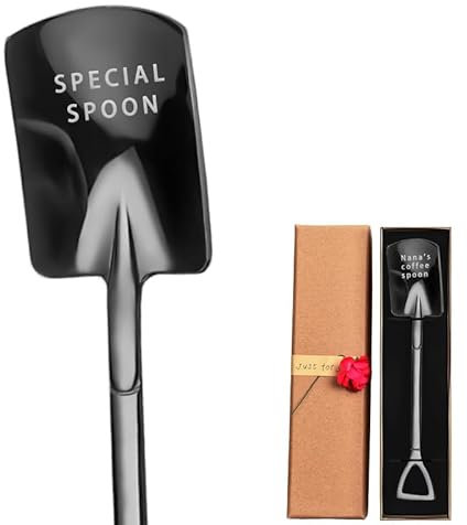 Cuchara Grabada Personalizada, Cubiertos de Postre Acero Inox,Juego de Cuchara Sopera de Vajilla de Regalo,Cucharas cafe acero inoxidable letterable para Bodas, Cumpleaños, Navidad