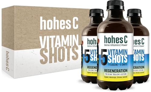 hohes C Vitamin Shots Regeneration (3 x 330ml) – Für die tägliche Leistung; mit Ingwer, Maracuja, Zitrone und Acerola – vegan, ohne Zuckerzusatz & Konservierungsstoffe