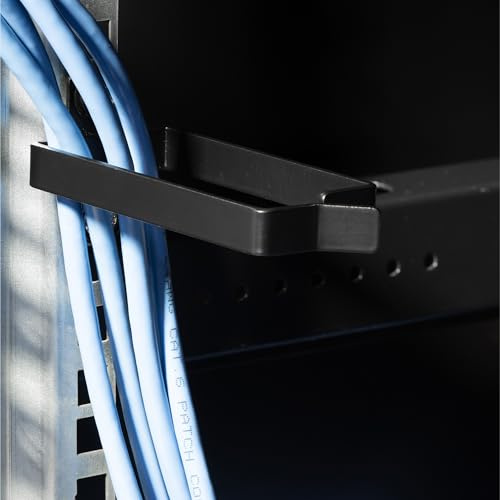 kwmobile 10x Kabelführungsbügel Serverschrank - 10 x 4,44 x 4,44 cm - Netzwerkschrank Kabelführung Kabelmanagement - Server Rack Kabelführungen Set